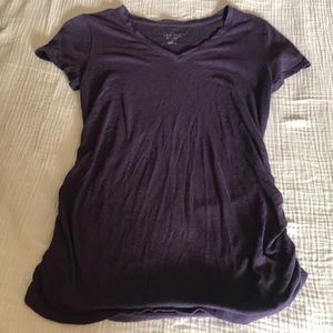 Purple maternity t-shirt by Ingrid & Isabel.